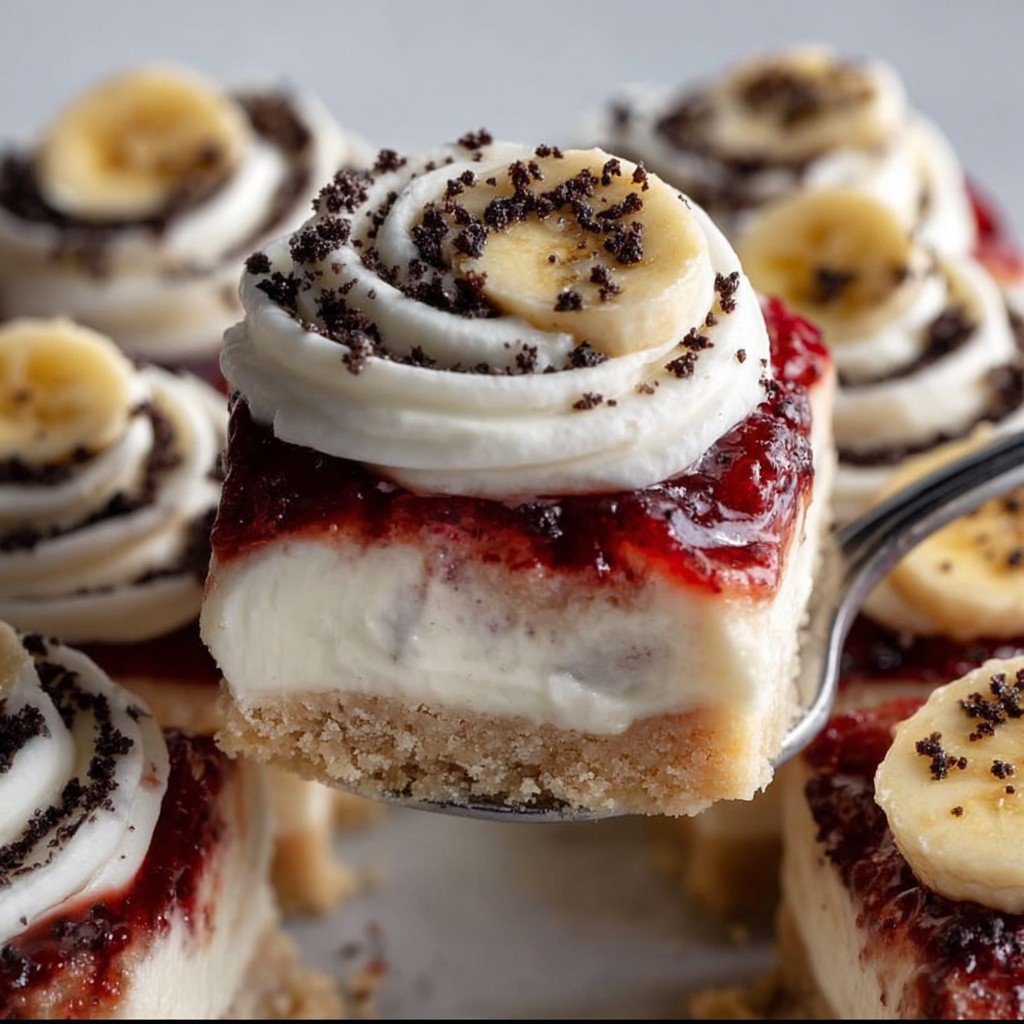 Easy No-Bake Banana Strawberry Cheesecake Bars – Perfect Dessert image 2