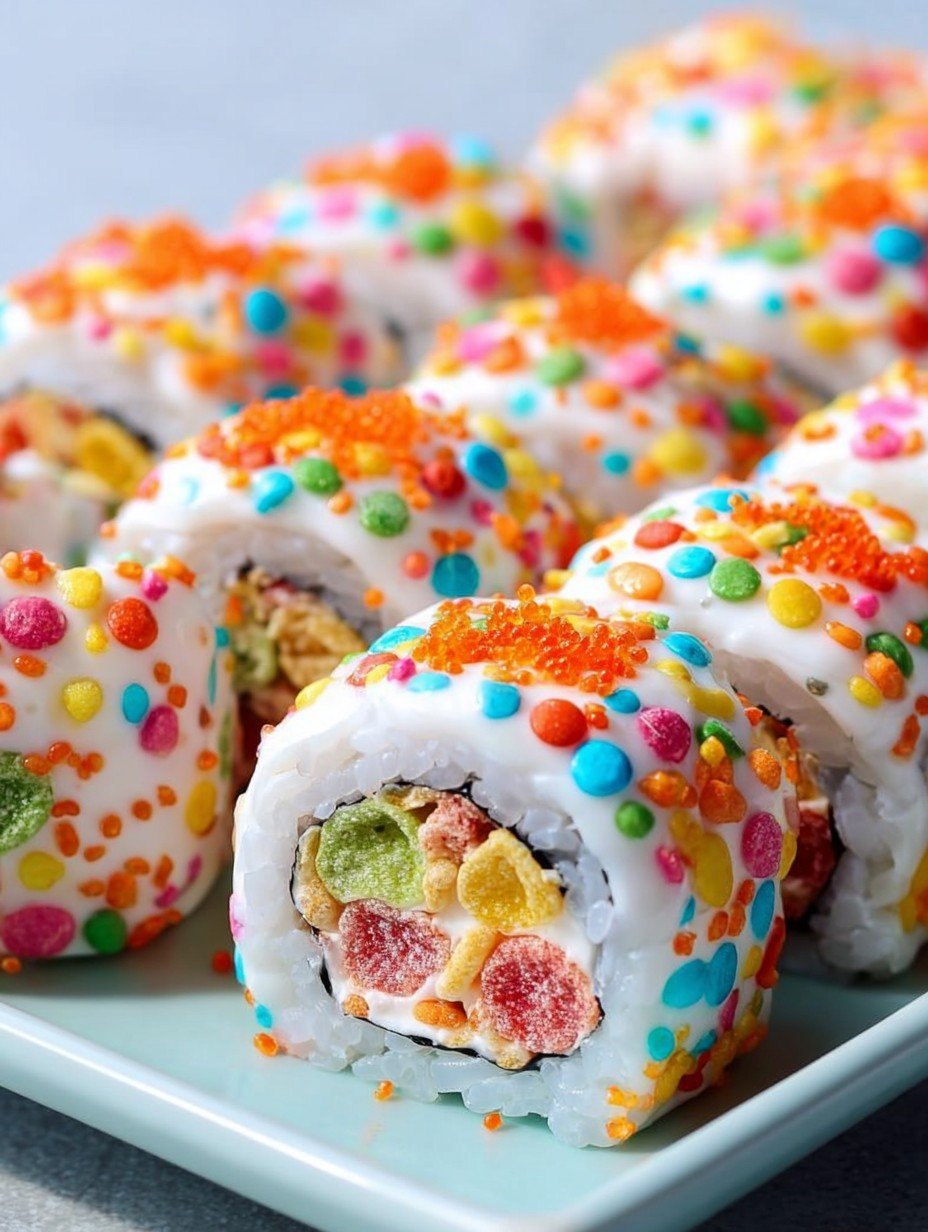 Fruity Pebbles Sushi Rolls: A Sweet & Colorful Treat image 2