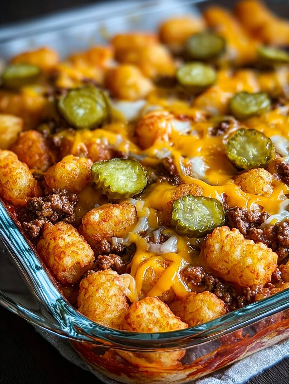 Loaded Cheeseburger Tater Tot Casserole Bliss image 2
