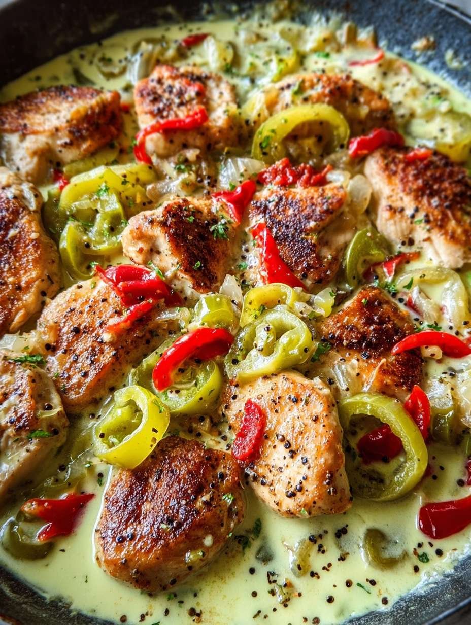 Quick Creamy Pepperoncini Chicken Skillet image 2