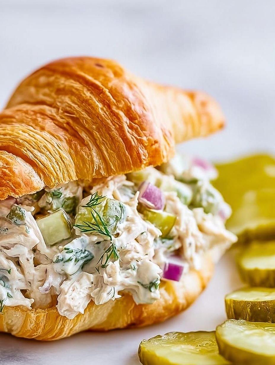 Quick Dill Pickle Chicken Salad Croissant image 2
