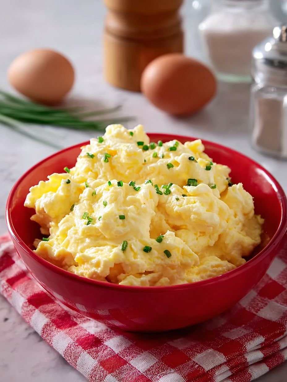 Quick Fluffy Microwave Scrambled Eggs Recipe image 2